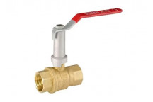 15mm D171AEXS DZR Brass Ball Valve Red Lever Extended PN25 FxF