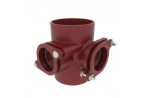 100mm EF092 Ensign 90deg Double Boss Pipe 50mm Compression