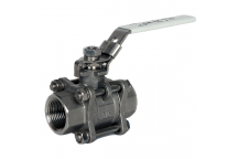 15mm ART903 Stainless Steel 3 Piece Ball Valve BSPT FxF PN82