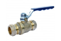 42mm PB350 DZR Brass Ball Valve Blue Lever PN16 CxC