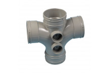 110mm 106.4.92 Grey 92deg Socket Double Branch 4 Boss Horns