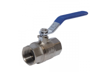 15mm ART40P Brass Ball Valve Blue Lever BSPP Ends FxF