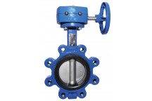 200mm ART145 Ductile Iron Lugged and Tapped Gear Op Butterfly Valve PN16