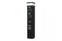 BasicCharge Smart EV Charging Pedestal - 2x up to 7.4kW Type 2 Sockets - Black