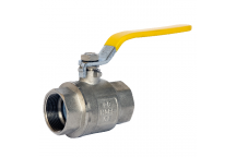 8mm ART40P Brass Ball Valve Yellow Lever BSPP Ends FxF