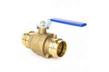 54mm ART55PRS DZR Brass Ball Valve Pressfit Ends Blue Lever