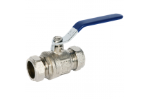 42mm ART89 Brass Ball Valve Blue Lever CxC Ends PN25