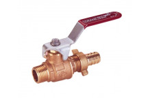 15mm D171MHU Bronze Ball Valve Male Hose Union Red Lever PN25