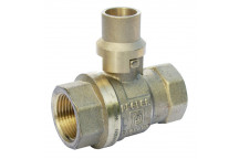 40mm PB550LS DZR Brass Ball Valve Lockshield PN25 FxF