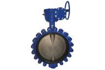 450mm ART135GB Ductile Iron Lugged and Tapped Butterfly Valve with gearbox PN16