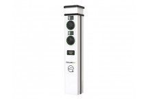 BasicCharge Smart EV Charging Pedestal - 2x up to 22kW 3PH Type 2 Sockets - Wh