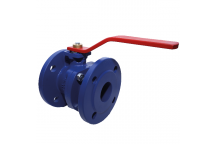 15mm ART279 Ductile Iron Ball Valve Red Handle PN16 Flanged Ends