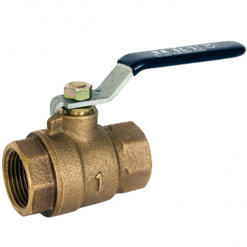 25mm ART345 Bronze 2 Piece Ball Valve Black Lever BSPT FxF PN40