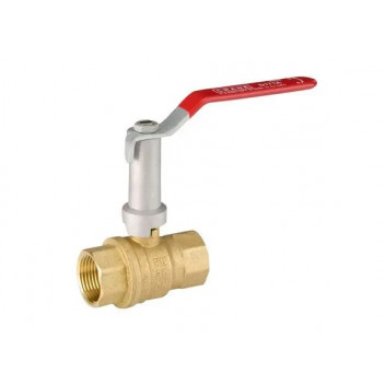 50mm D171AEXS DZR Brass Ball Valve Red Lever Extended PN25 FxF