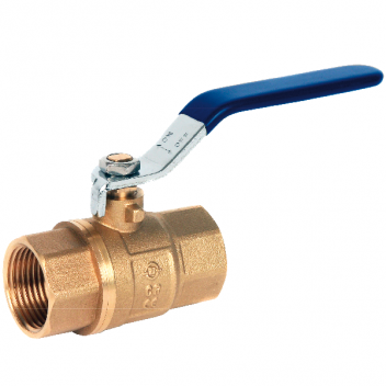 25mm ART50 DZR Brass 2 Piece Ball Valve Blue Lever BSPT FxF PN40