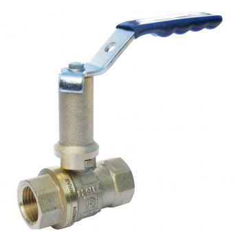 50mm PB550EL DZR Brass Ball Valve Blue Lever Extended PN25 FxF