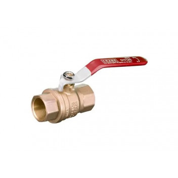 25mm D171A DZR Brass Ball Valve Red Lever PN25 FxF