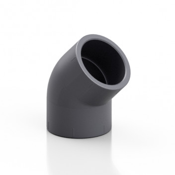 40mm GYI PVC-U Plain Solvent Cement 45 Degree Elbow