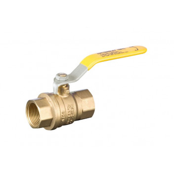 10mm 100YL DZR Brass Ball Valve (GAS) Yellow Lever PN25