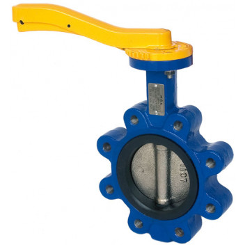 80mm ART145 Ductile Iron Lugged and Tapped Gear Op Butterfly Valve PN16