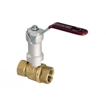 32mm D171EXS Bronze Ball Valve Red Lever Extended PN25 FxF