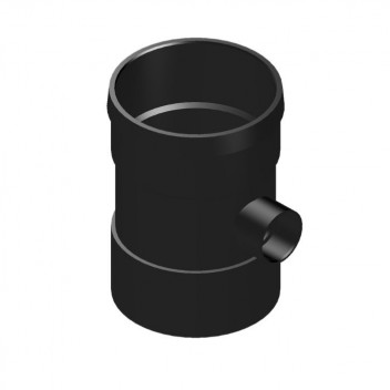 110/32mm 120.4.125 Black Single Bossed Pipe Double Socket Connector
