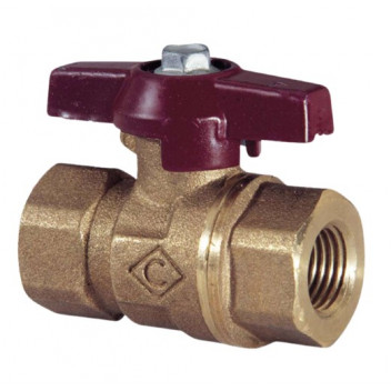 40mm D171T Bronze Ball Valve T-Handle PN25 FxF