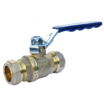 42mm PB350 DZR Brass Ball Valve Blue Lever PN16 CxC