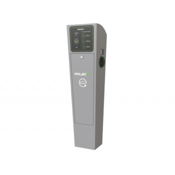 AutoCharge Smart EV Charging Pedestal - 1x up to 7.4kW Type 2 Socket - Grey