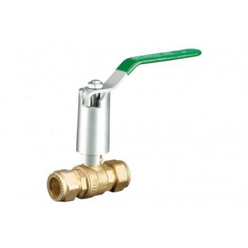 32mm 100EXT DZR Brass Ball Valve Green Lever Extended PN25