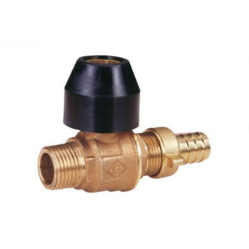 15mm D171MHULS Bronze Ball Valve Male Hose Union Lockshield PN25