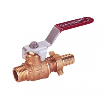 20mm D171MHU Bronze Ball Valve Male Hose Union Red Lever PN25