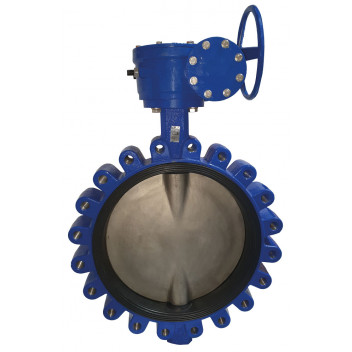 350mm ART135GB Ductile Iron Lugged and Tapped Butterfly Valve with gearbox PN16