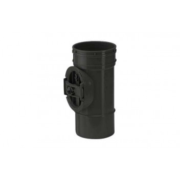 110mm 138.4 Black Double Socket Access Pipe