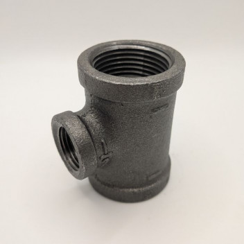 25x15mm OA161 Black Malleable Iron Reduced Tee