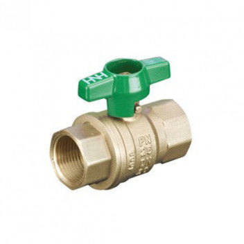 20mm 100TH DZR Brass Ball Valve Green T-Handle PN25