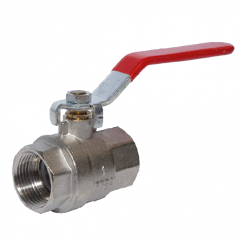 100mm ART54 Brass Ball Valve Red Lever BSPP Ends PN16