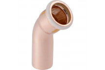 22mm Geberit Mapress 34523 Copper Gas Plain Ended 45 Degree Bend