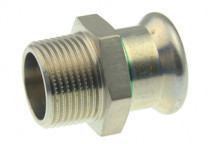28mmx1\" Xpress Stainless Straight Male Connector SS3 - 11665