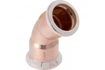 15mm Geberit Mapress 34514 Copper Gas 45 Degree Bend