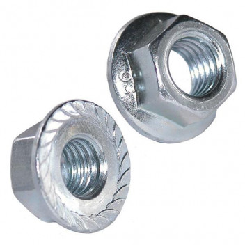M10 Zinc Plated Serrated Flange Nut M10 Zinc Plated Serrated Flange Nut